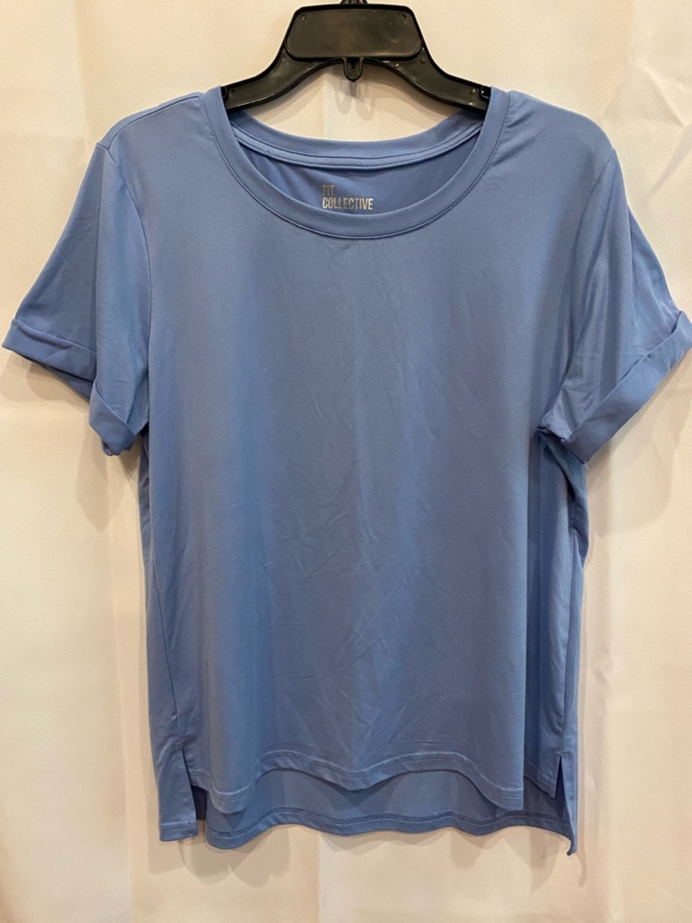 Fit Collective Women's Blue Crewneck Short Sleeve Top